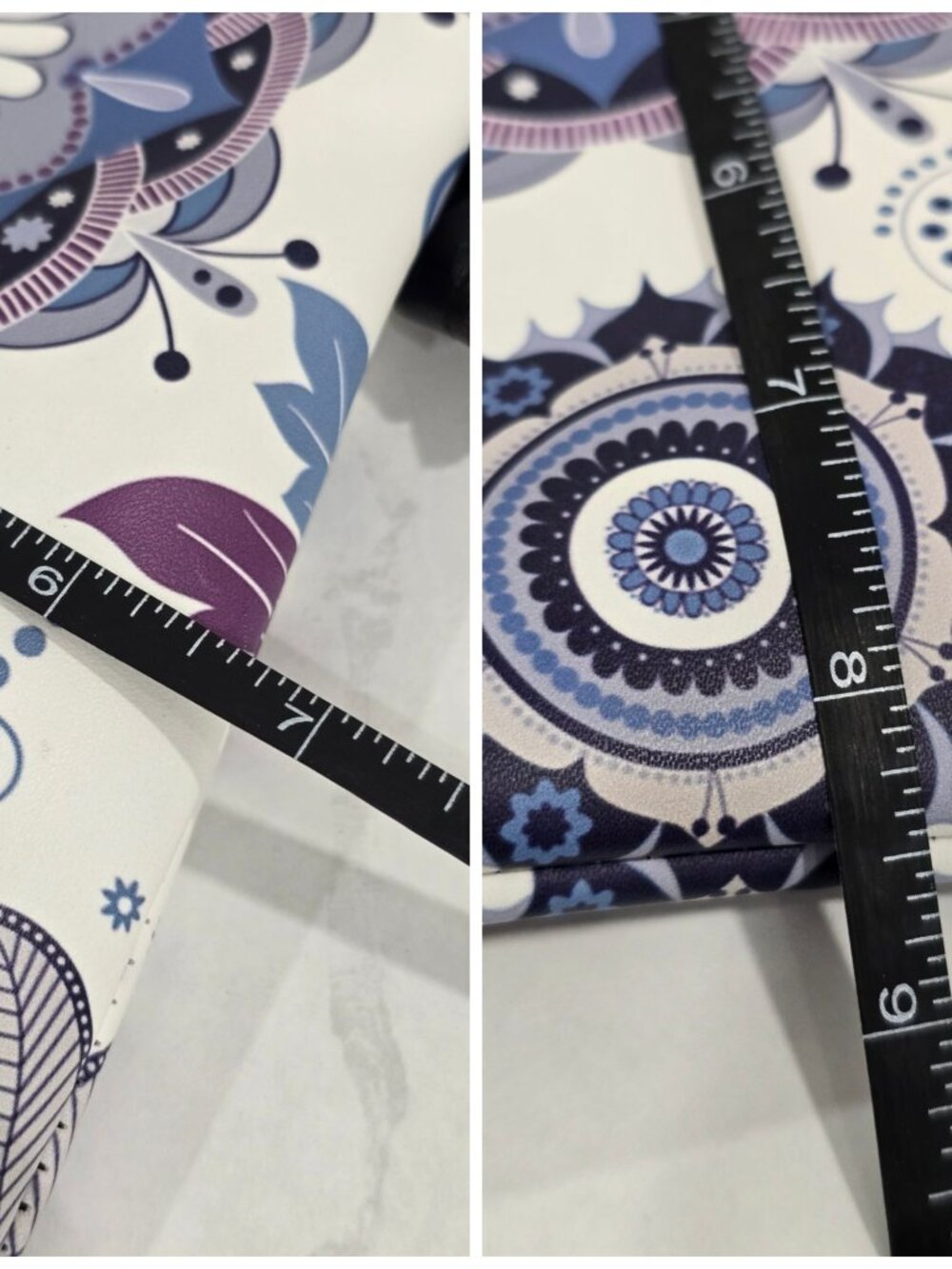 Cat-Handle โฆ Mandala Print Crossbody Bag โฆ Adjustable Strap Purple Blue Pattern - Picture 6 of 7